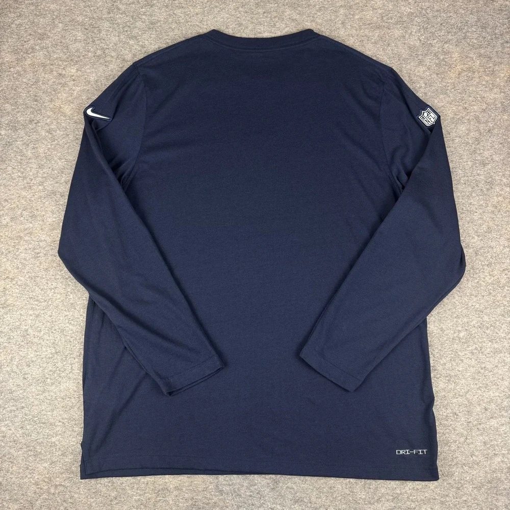 Nike Dri Fit Tennessee Titans T-Shirt Long Sleeve Blue Mens XL *